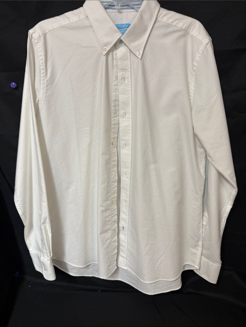 J. McLaughlin Men's White Button-Down Dress Shirt